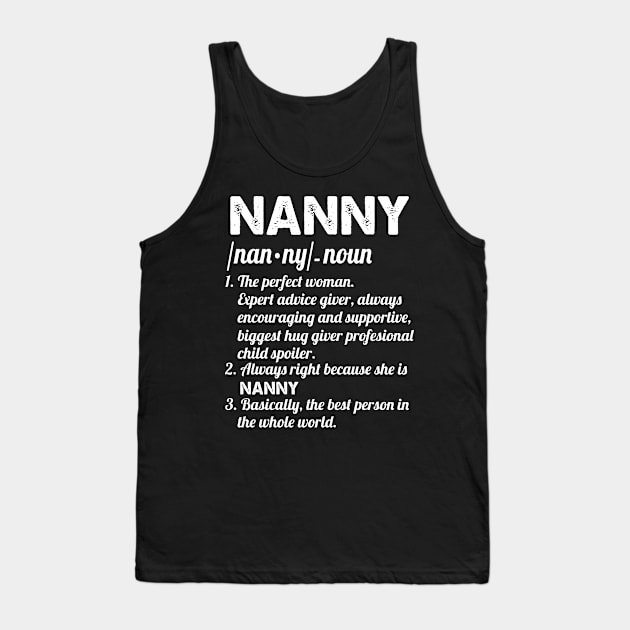 Nanny Like a Grandmother But So Much Cooler Definition Xmas Tank Top by julibirgit